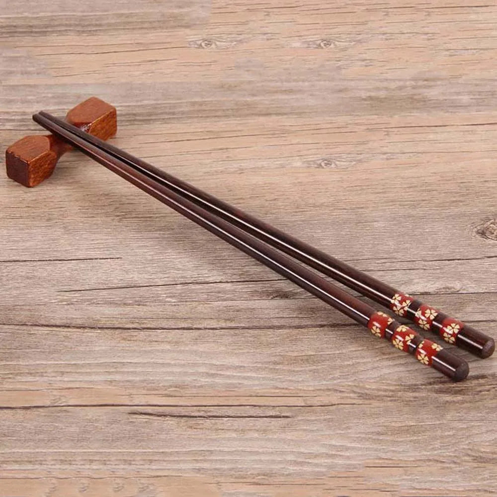 Striped natural wooden chopsticks