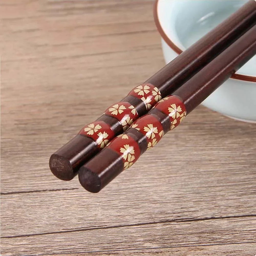 Striped natural wooden chopsticks