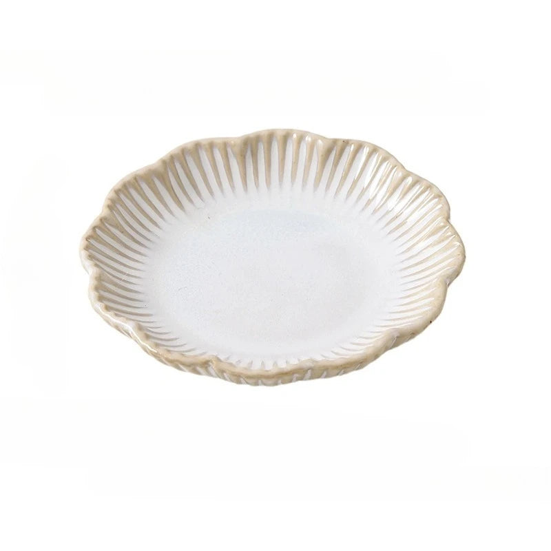 Ceramic scalloped petal dish