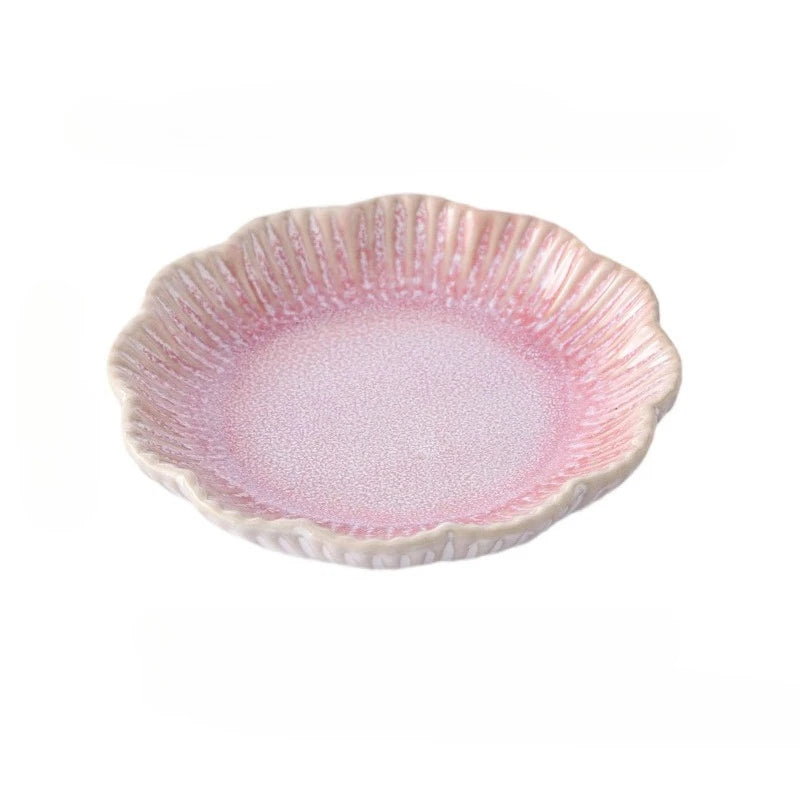 Ceramic scalloped petal dish