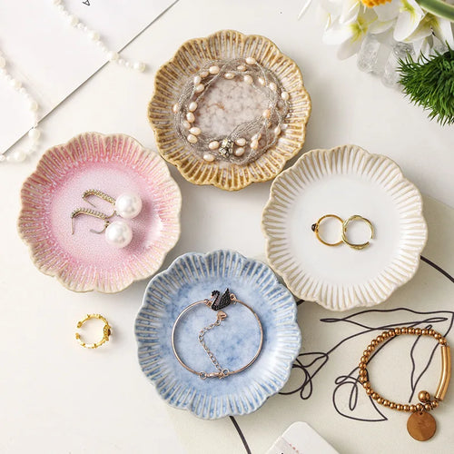 Ceramic scalloped petal dish